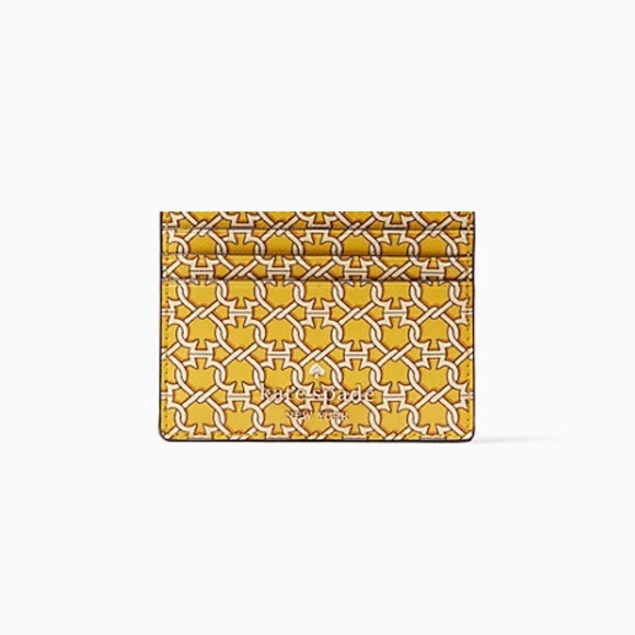 Kate Spade NWT “Spade Links” Yellow Card Holder - Picture 6 of 7